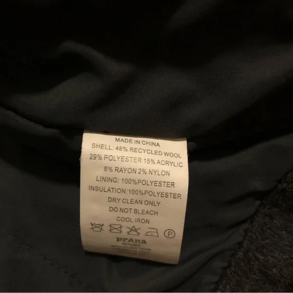 PrAna Women’s Wool Blend Lily Striped Jacket. Sz Medium Coal. Gently Worn - Picture 16 of 16